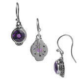 SE-2315-AM Sterling Silver Earring With Amethyst Jewelry Bali Designs Inc